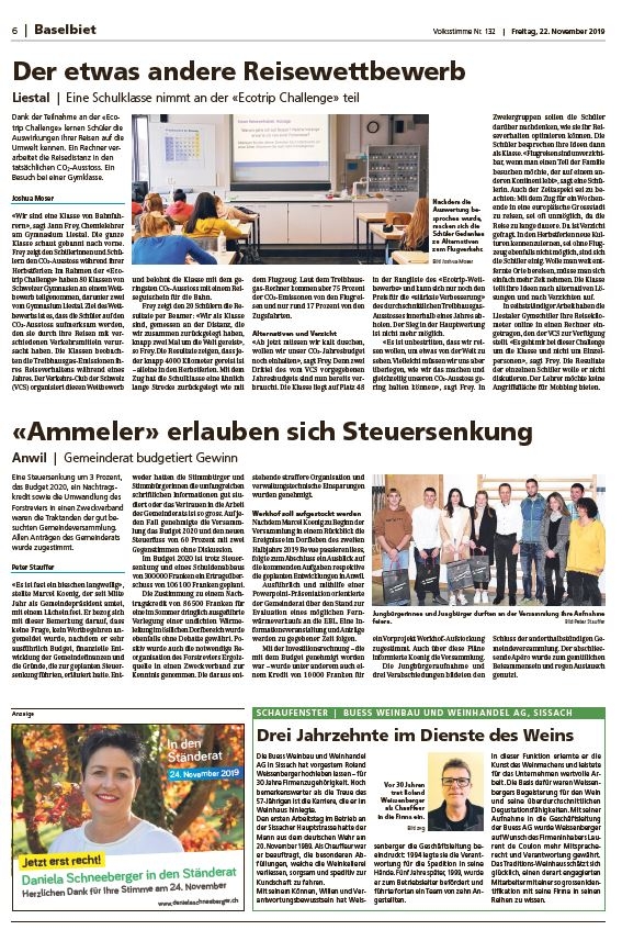 Bericht Volksstimme Schaufenster November 2019