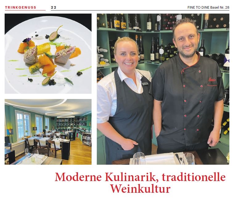 Myrjam Moriello und Alessio Chrido im VinOptimum Basel am Blumenrain 24 - Ausgabe Fine to Dine Oktober 2022